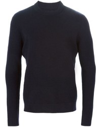 Мужской черный свитер с круглым вырезом от Folk