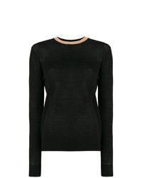 Женский черный свитер с круглым вырезом от Forte Forte