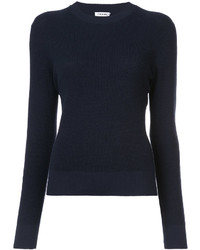 Женский черный свитер с круглым вырезом от Frame