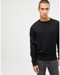 Мужской черный свитер с круглым вырезом от French Connection