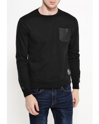 Мужской черный свитер с круглым вырезом от Fresh Brand