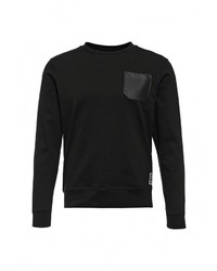 Мужской черный свитер с круглым вырезом от Fresh Brand