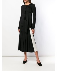 Женский черный свитер с круглым вырезом от Uma Wang