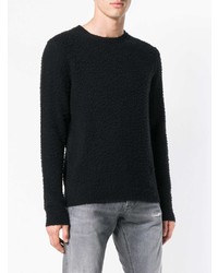 Мужской черный свитер с круглым вырезом от Dondup