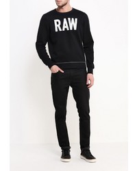 Мужской черный свитер с круглым вырезом от G Star