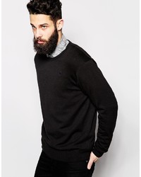 Мужской черный свитер с круглым вырезом от G Star