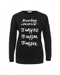 Женский черный свитер с круглым вырезом от Girlondon