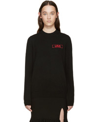 Женский черный свитер с круглым вырезом от Givenchy