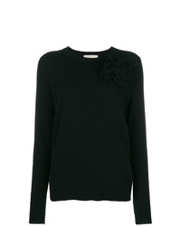 Женский черный свитер с круглым вырезом от Gucci