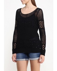 Женский черный свитер с круглым вырезом от Guess Jeans