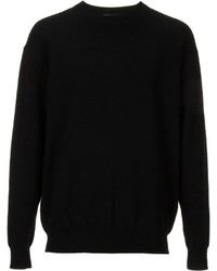 Мужской черный свитер с круглым вырезом от H Beauty&Youth