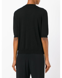 Женский черный свитер с круглым вырезом от Marni