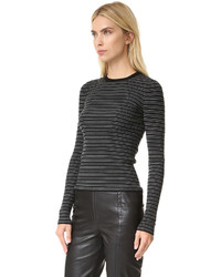 Женский черный свитер с круглым вырезом от A.L.C.