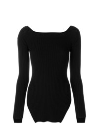 Женский черный свитер с круглым вырезом от Helmut Lang