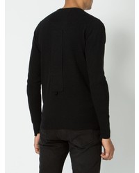 Мужской черный свитер с круглым вырезом от Matthew Miller