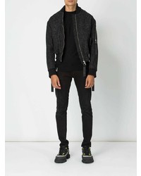 Мужской черный свитер с круглым вырезом от Matthew Miller