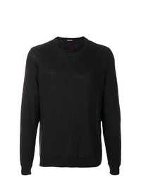 Мужской черный свитер с круглым вырезом от Homecore