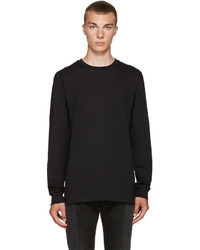 Мужской черный свитер с круглым вырезом от Hood by Air