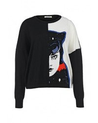 Женский черный свитер с круглым вырезом от Iceberg