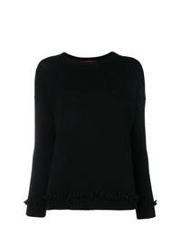 Женский черный свитер с круглым вырезом от Incentive! Cashmere