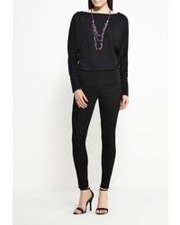 Женский черный свитер с круглым вырезом от Influence