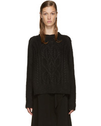 Женский черный свитер с круглым вырезом от Isabel Marant