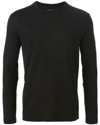 Мужской черный свитер с круглым вырезом от J Brand