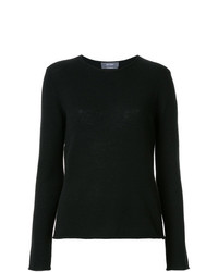 Женский черный свитер с круглым вырезом от Jac+ Jack