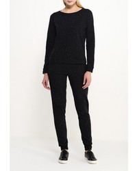 Женский черный свитер с круглым вырезом от Jacqueline De Yong