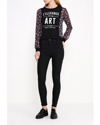 Женский черный свитер с круглым вырезом от Jennyfer