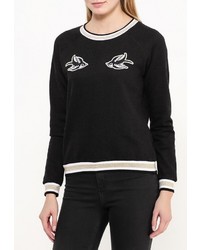 Женский черный свитер с круглым вырезом от Jennyfer