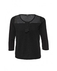 Женский черный свитер с круглым вырезом от Jennyfer