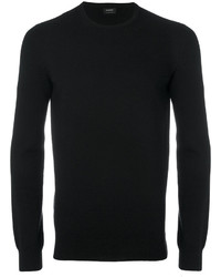 Мужской черный свитер с круглым вырезом от Jil Sander