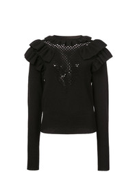 Женский черный свитер с круглым вырезом от Jill Stuart