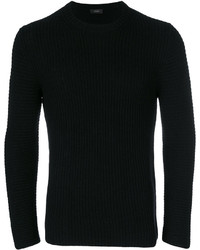 Мужской черный свитер с круглым вырезом от Joseph
