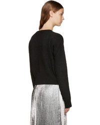 Женский черный свитер с круглым вырезом от J.W.Anderson