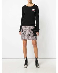 Женский черный свитер с круглым вырезом от Karl Lagerfeld