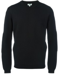 Мужской черный свитер с круглым вырезом от Kenzo