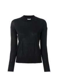 Женский черный свитер с круглым вырезом от Kenzo