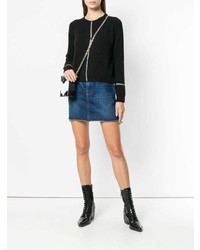 Женский черный свитер с круглым вырезом от Suzusan