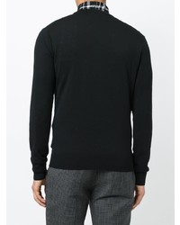 Мужской черный свитер с круглым вырезом от DSQUARED2