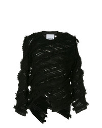 Женский черный свитер с круглым вырезом от Koché