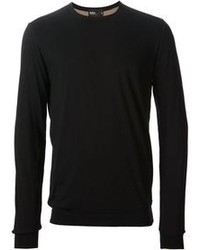 Мужской черный свитер с круглым вырезом от Kolor