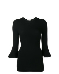 Женский черный свитер с круглым вырезом от L'Autre Chose
