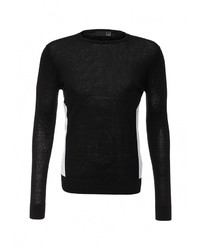 Мужской черный свитер с круглым вырезом от Lab. Pal Zileri