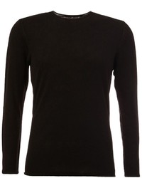 Мужской черный свитер с круглым вырезом от Label Under Construction