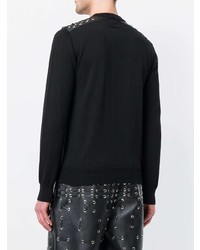 Мужской черный свитер с круглым вырезом от Les Hommes