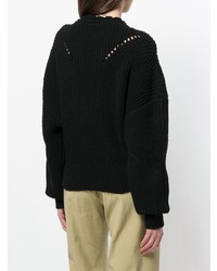 Женский черный свитер с круглым вырезом от Isabel Marant