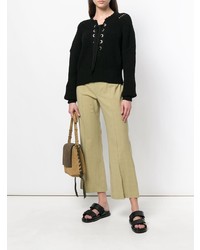 Женский черный свитер с круглым вырезом от Isabel Marant