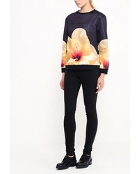 Женский черный свитер с круглым вырезом от LAMANIA